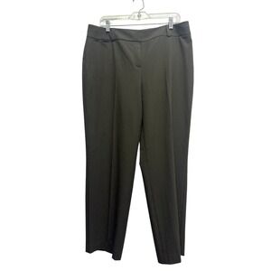 Talbots Women's Sz 14 Olive Green‎ High Rise Dress Pants Trousers Unlined